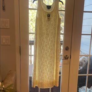 Carole Little Yellow‎ Lace Maxi Dress